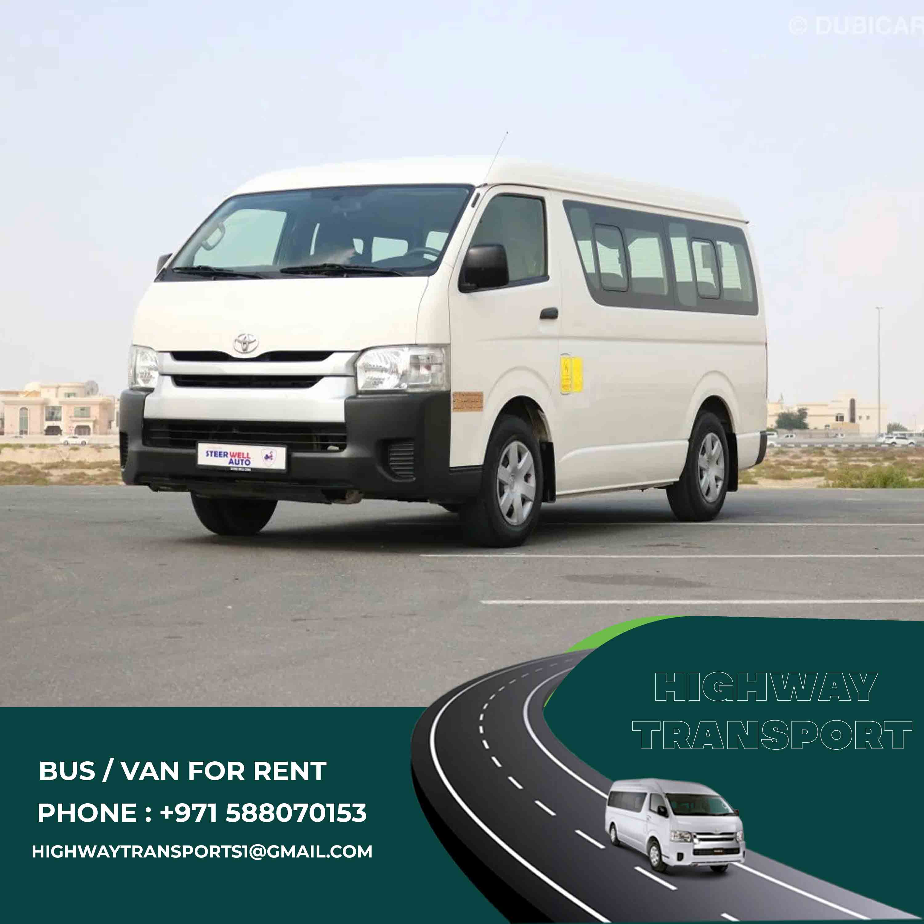 15 seater van for sale in UAE - spacious and reliable transportation option