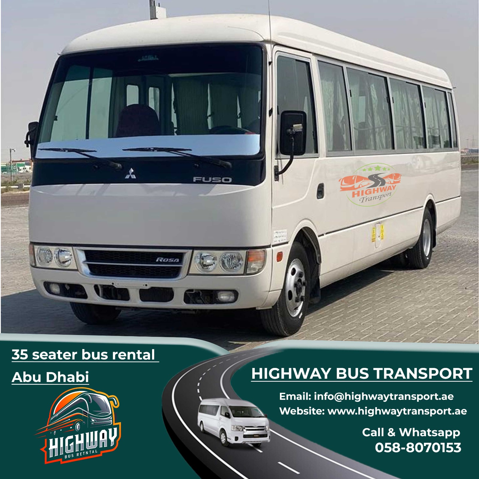 35 seater bus rental in Abu Dhabi