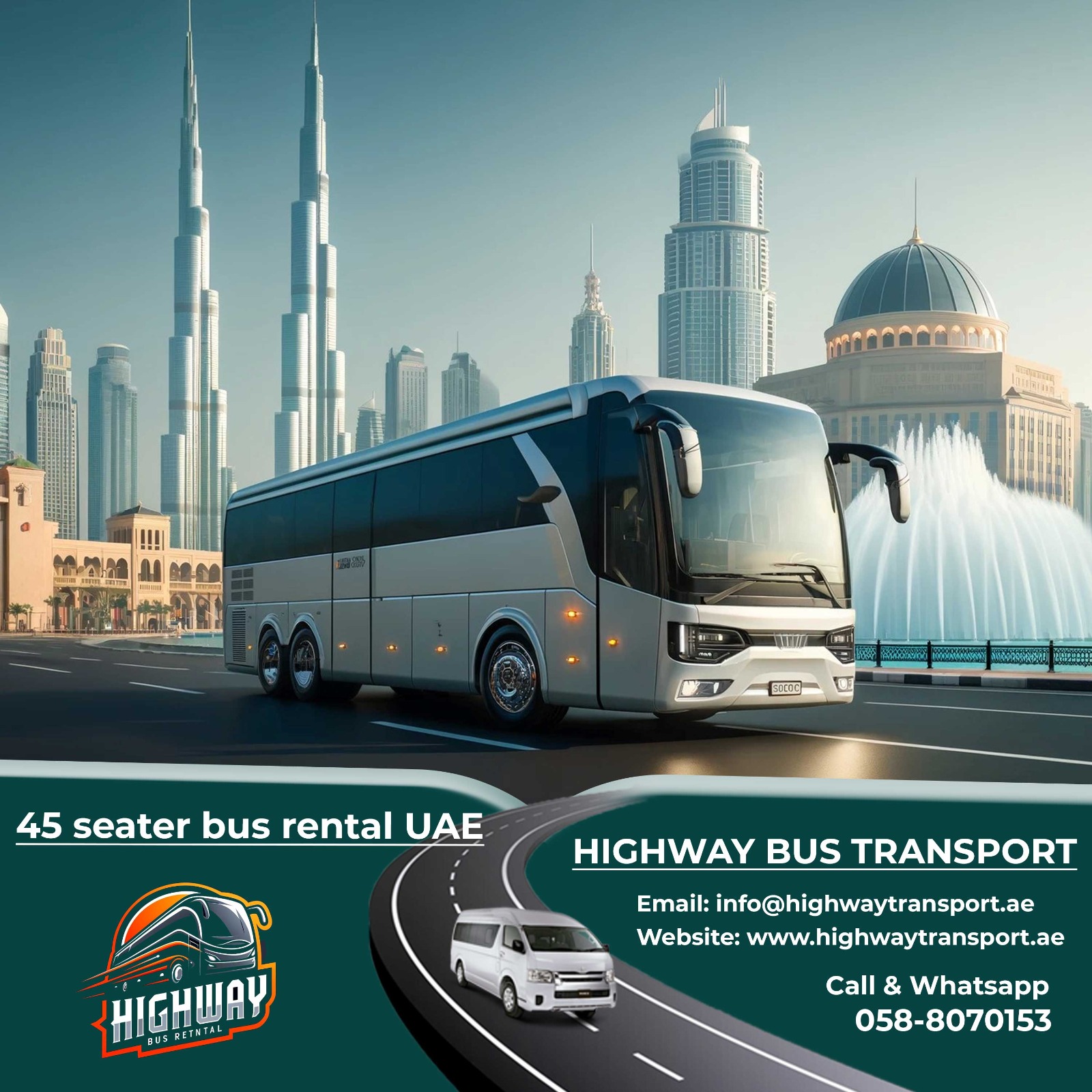 45 seater bus rental in UAE
