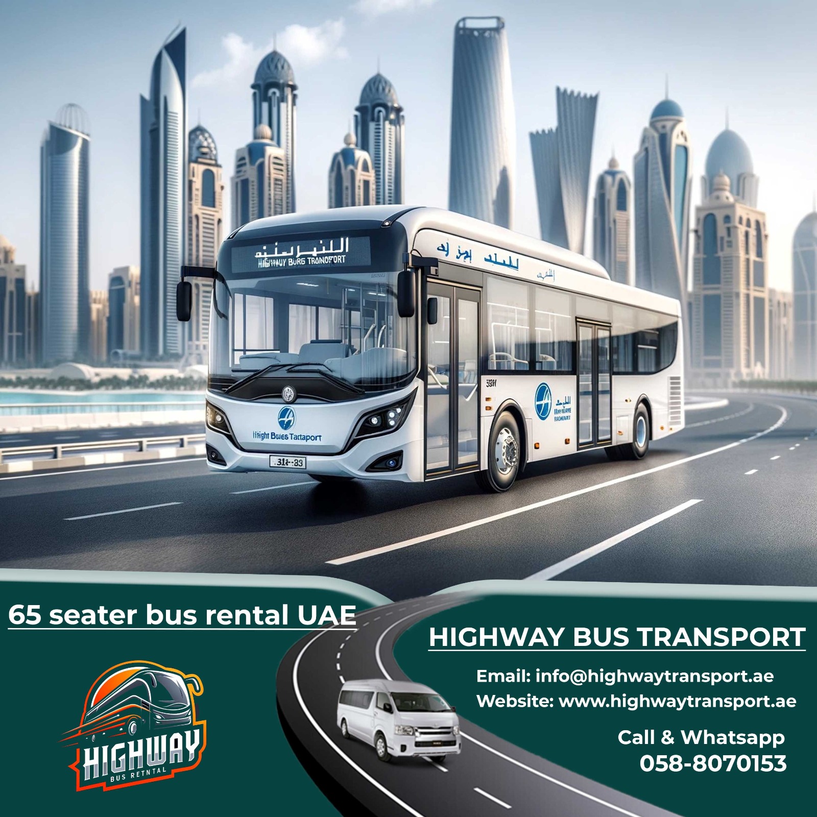 65 seater bus rental in UAE