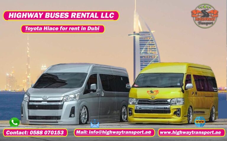 HiAce Van Rental Dubai with driver