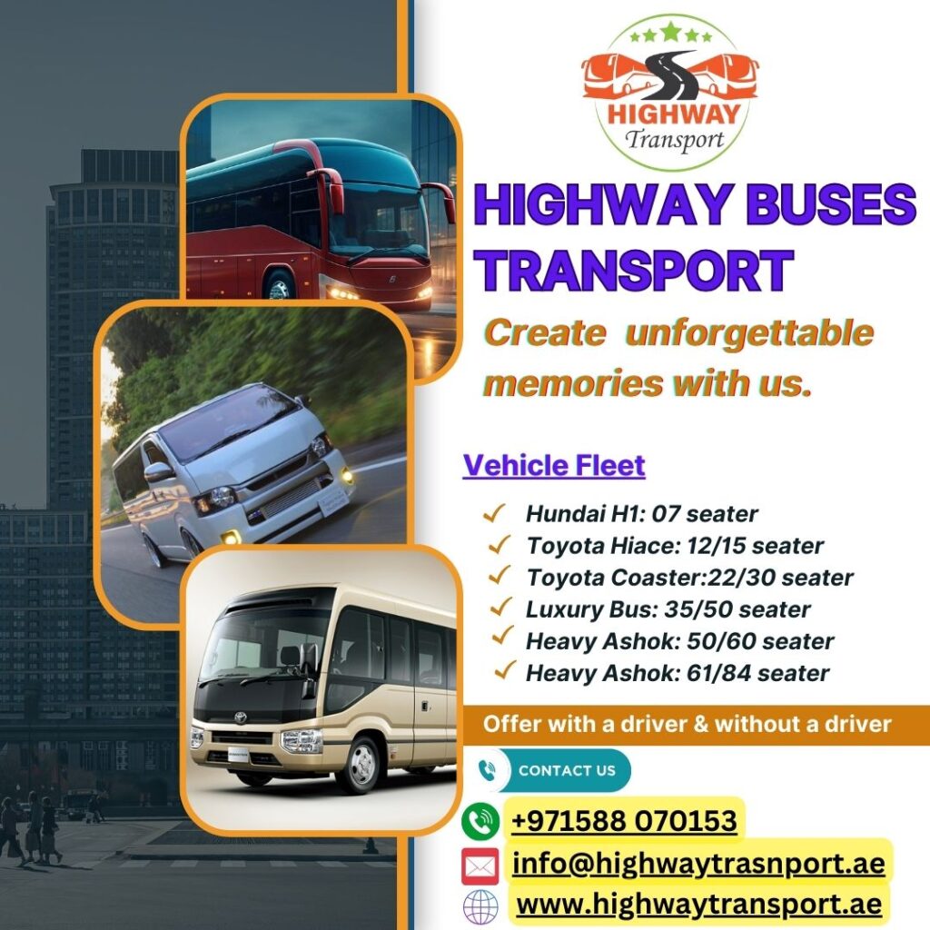 12 Seater Van Rental in Dubai with and without driver - Highway Transport